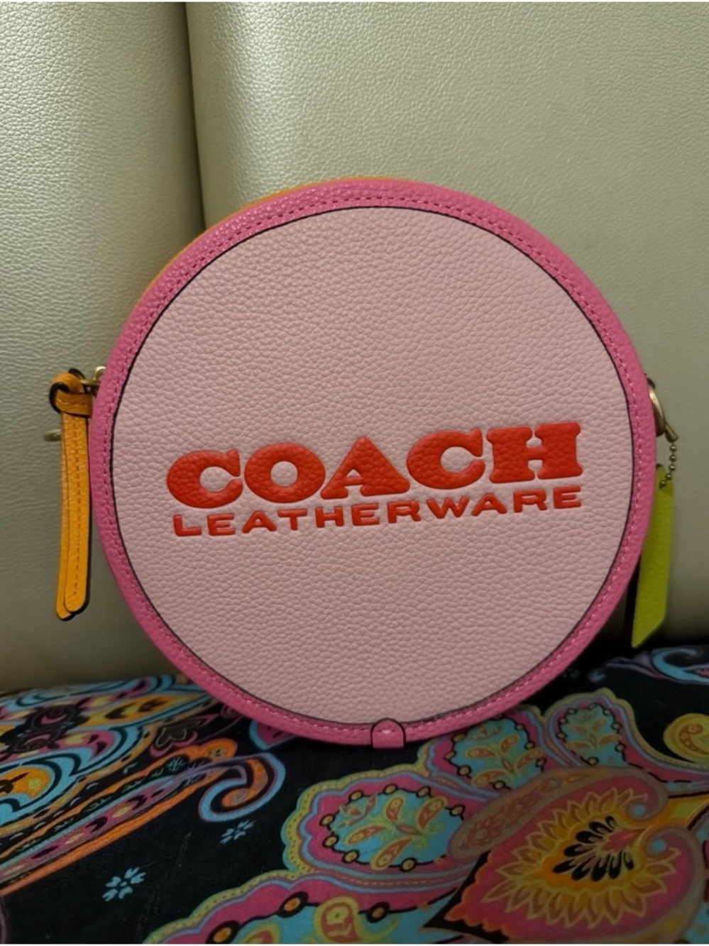 COACH Round Leather Crossbody